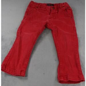 Mayoral & Co. Baby Jeans Red Pants Size 24M Soft Cotton Denim, Elastic Waist
